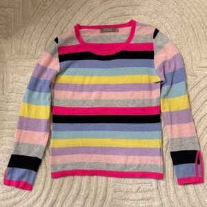Brodie Cashmere Multicolor Striped Sweater
